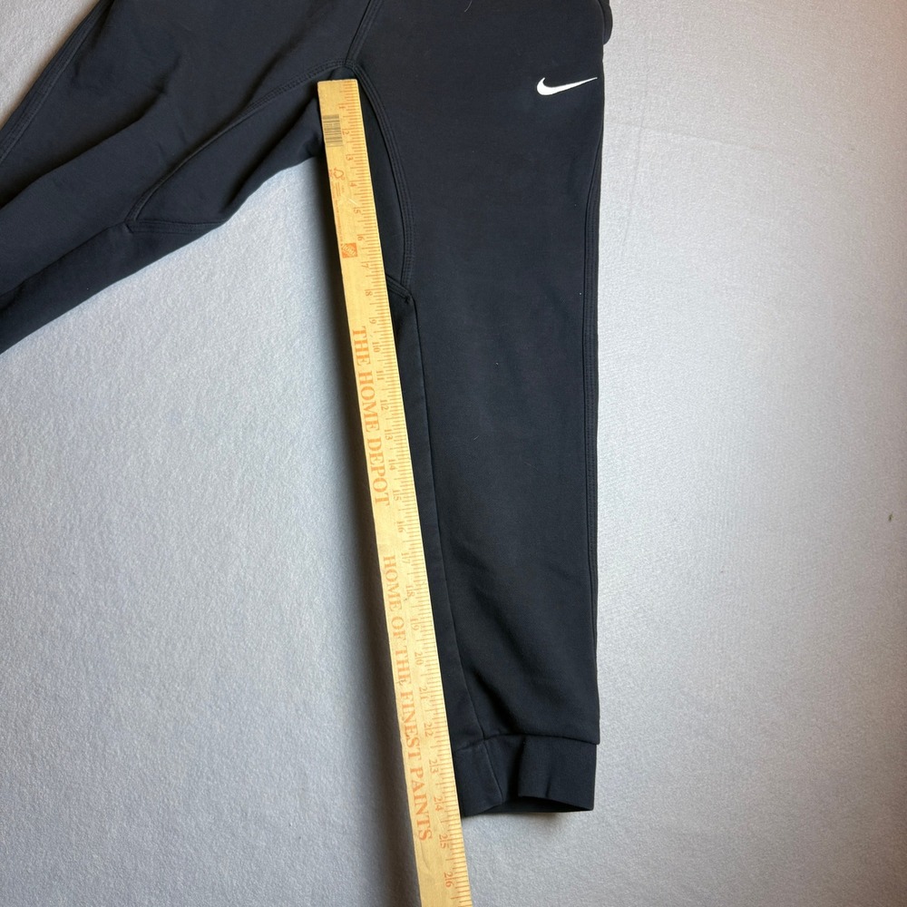 Nike Mens Fleece Joggers Black Tapered Sweatpants Swoosh Logo Size Small - Picture 5 of 6